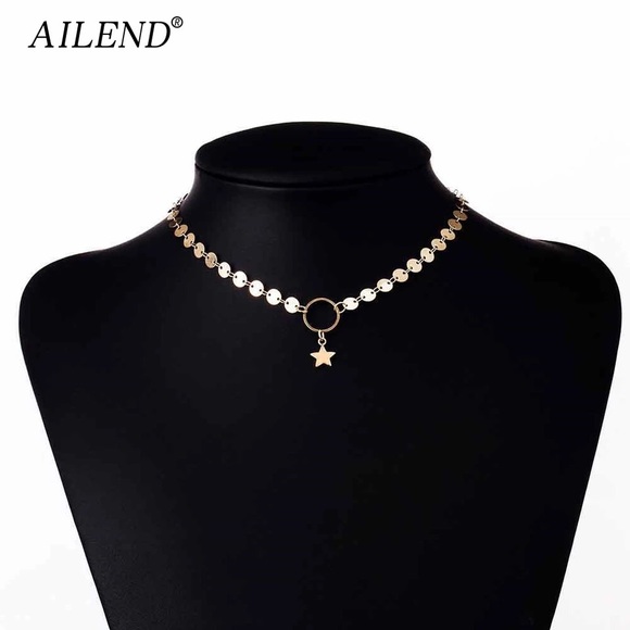 LAST 1🏅ᕼOᔕT ᑭIᑕK🏆 Gold Star Coin Choker - Picture 3 of 5